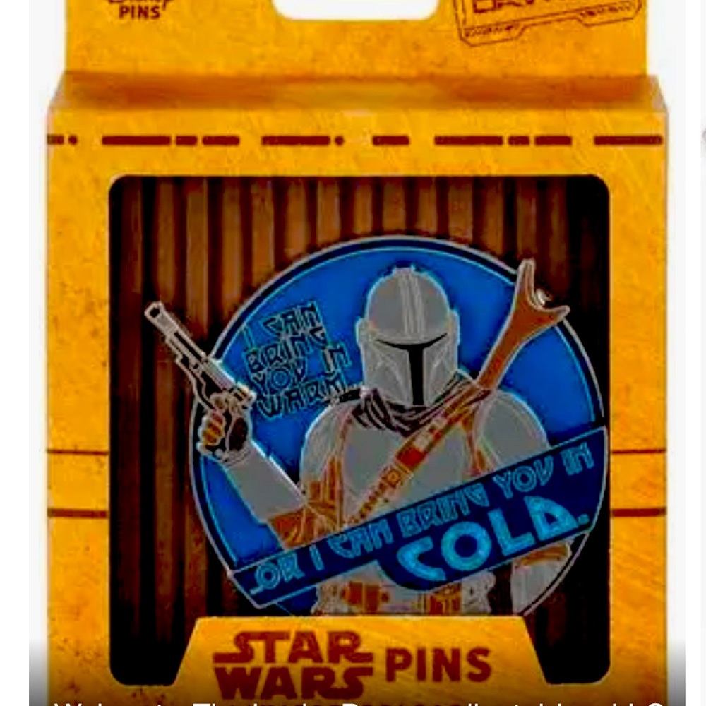 Disney Parks Star Wars The Mandalorian Din Djarin Mini Jumbo Pin New with Box